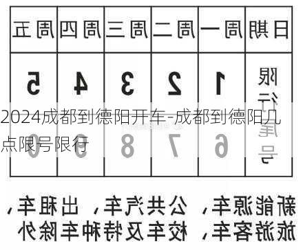 2024成都到德阳开车-成都到德阳几点限号限行